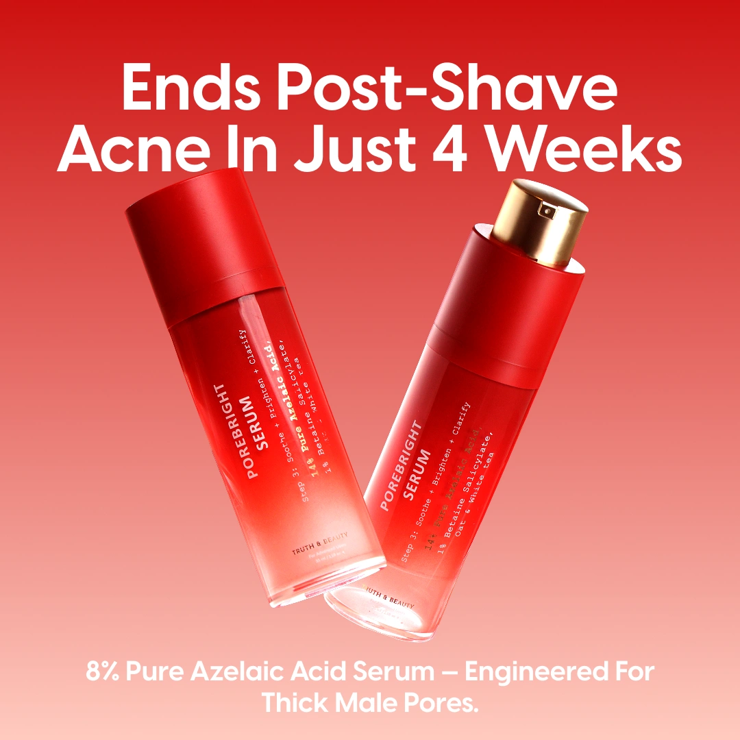 8% Pure Azelaic Acid Serum Ends Post-Shave Acne For Good